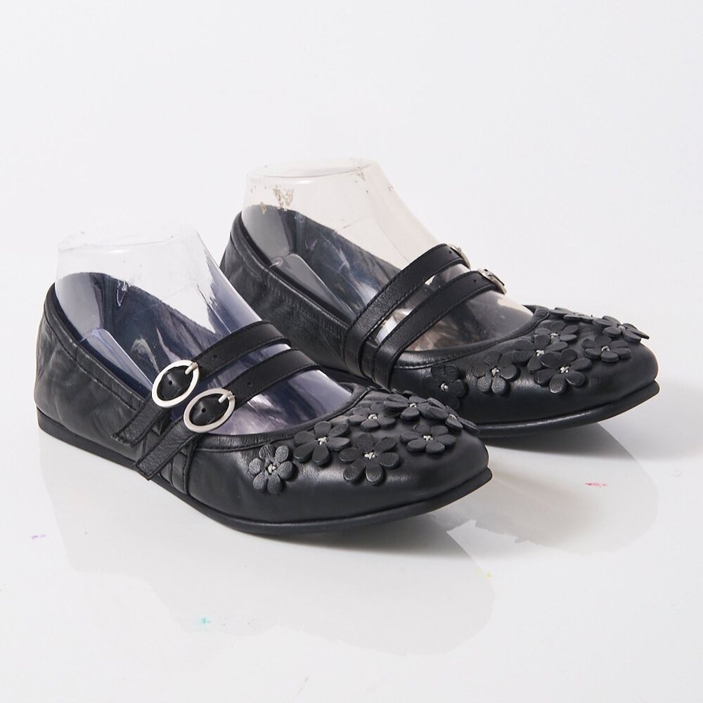 Free People Black Floral Flats - Picture 10 of 12